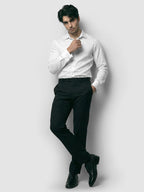 White Double Cuff Satin Shirt
