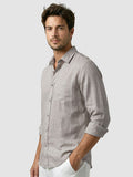 Greige Linen Textured Shirt