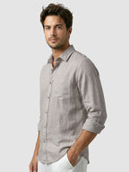 Greige Linen Textured Shirt