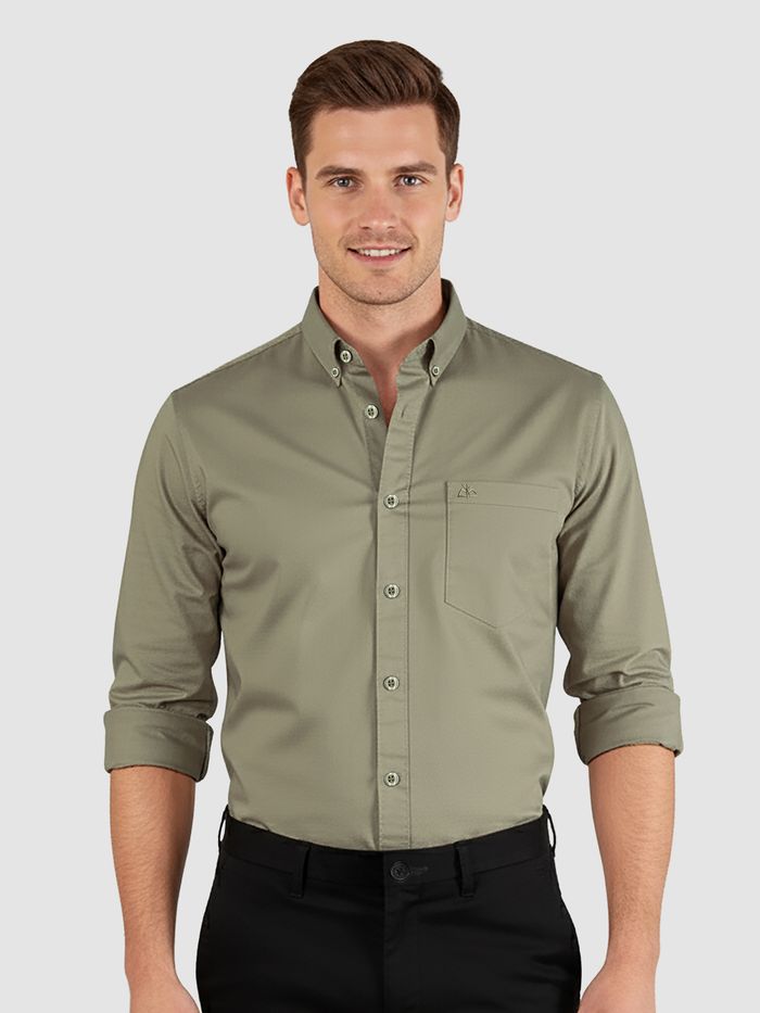 Olive Button Down Oxford Shirts